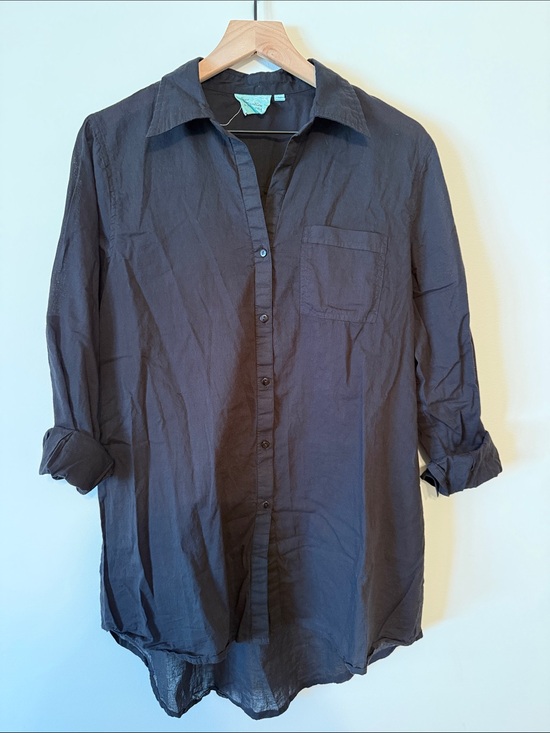 True Destinations Other - TRUE DESTINATIONS Lightweight Black Women's Swim Coverup Shirt